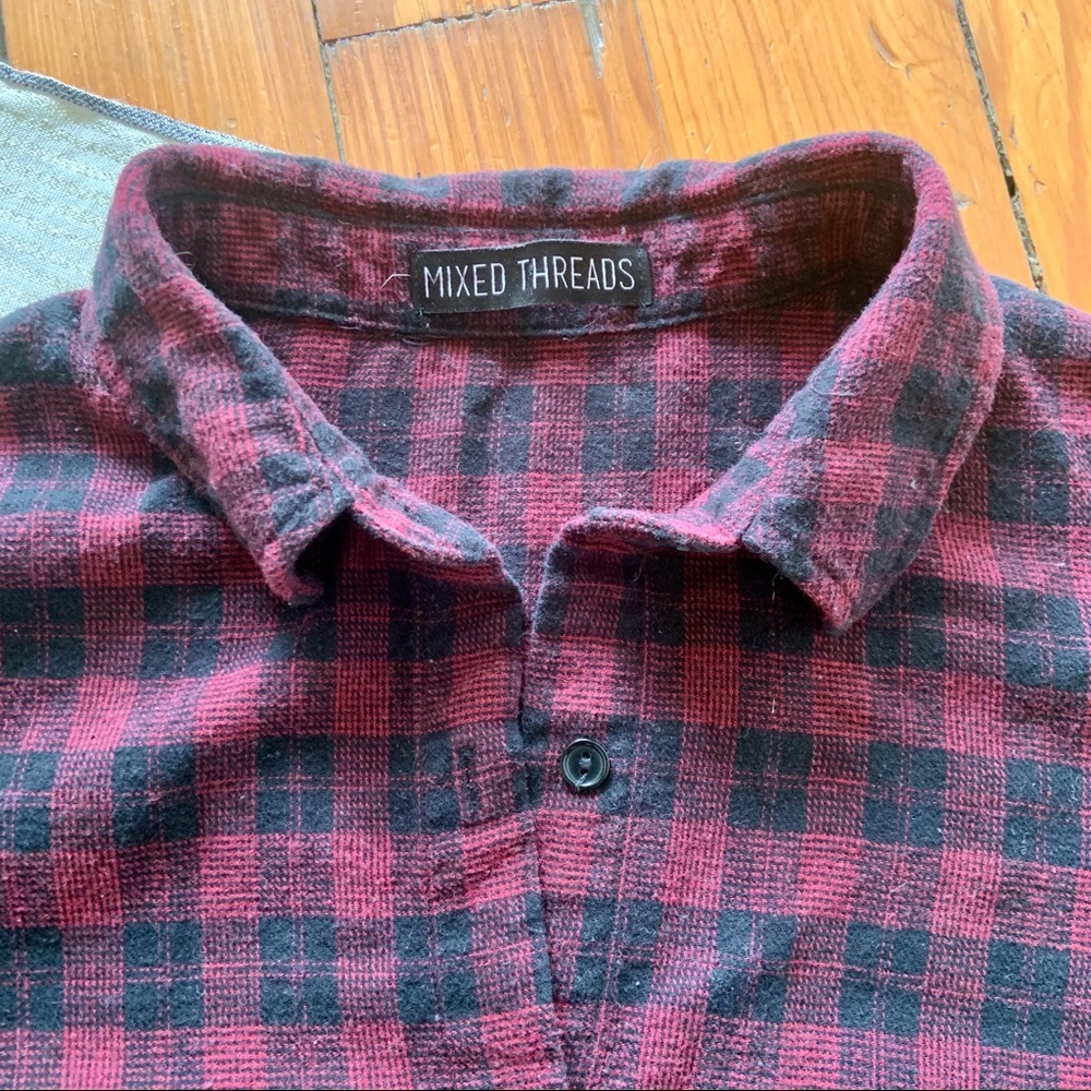Mixed Threads Plaid Ruffle Flannel - Picture 6 of 8